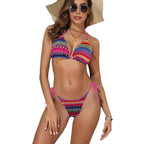 Knitted strap bikini split swimsuit - Classyfashion24.com