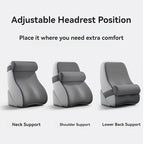 Large Memory Foam Reading Pillow - Adjustable Bed Backrest for Gaming, TV, Work & Relaxation - Classyfashion24.com