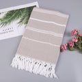 Turkish Striped Fringe Beach Towel – Quick Dry - Classyfashion24.com