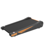 Under Desk Treadmill by classyfashionz, compact design with a sleek black surface and orange accents, ideal for home exercise