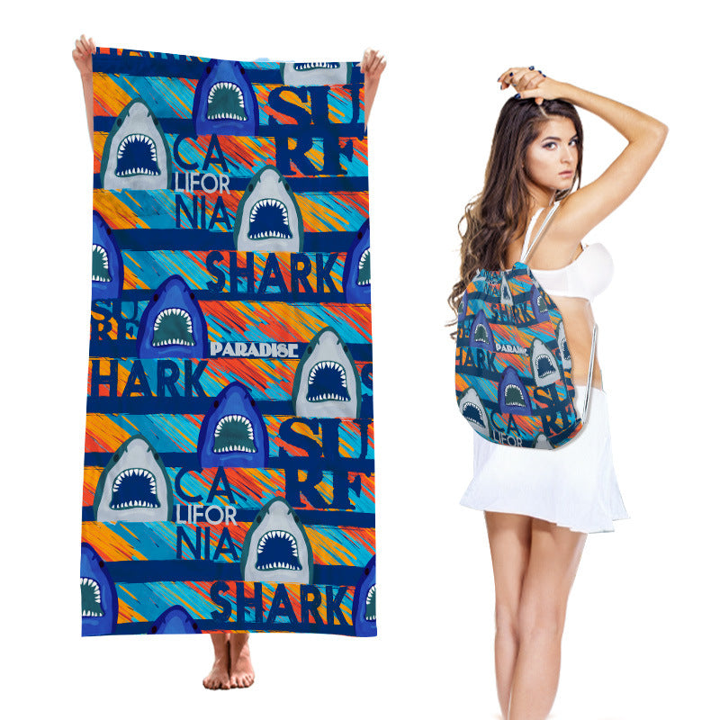 Two-in-One Beach Towel Backpack with Storage