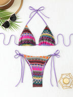 Knitted strap bikini split swimsuit - Classyfashion24.com