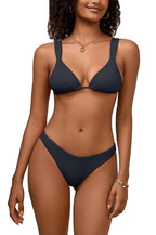 Solid color shoulder strap bikini women's swimsuit bikini - Classyfashion24.com