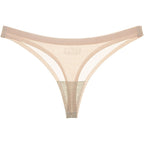 Transparent ice silk low waist G-string briefs from classyfashionz, featuring a seamless design and minimal coverage.
