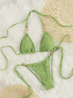 Swimwear  Female  Neckline Tie Sexy Two-Piece Three-Point Design - Classyfashion24.com