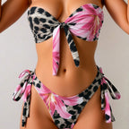 Printed bikini swimsuit for women