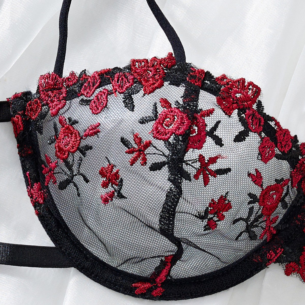 Sheer Strappy Lingerie Set for Women