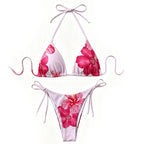 Bikini Swimwear Set, Sexy Separated Bikini, Beach Vacation Tie-up Halter Swimsuit - Classyfashion24.com