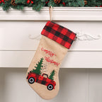 Checkered Christmas Socks Candy Gift Bags - Classyfashion24.com