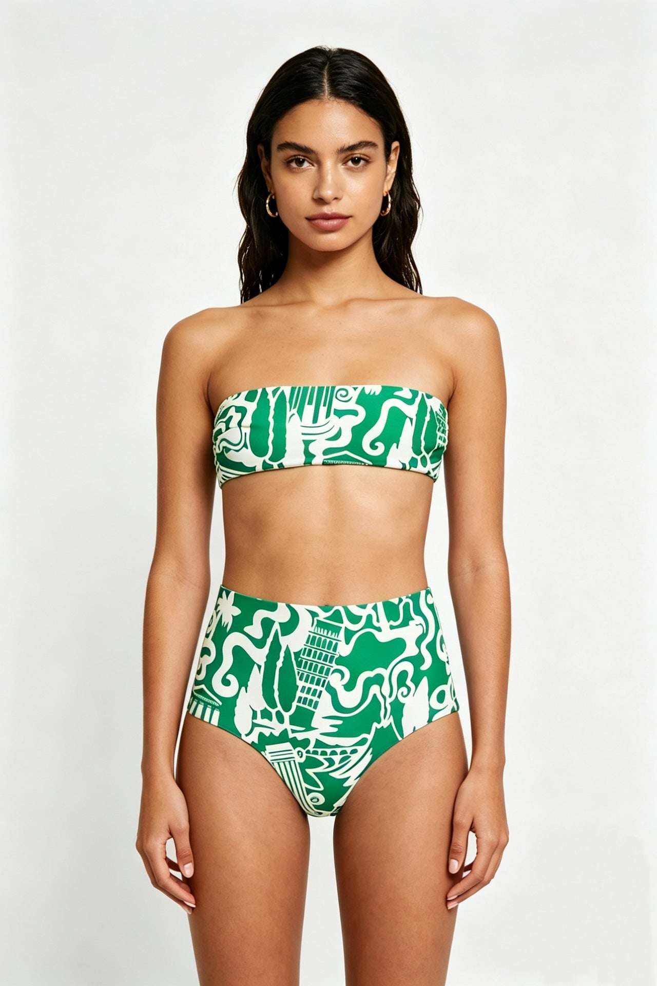 Separate Bikini Set Sexy Printed Multi-color Strapless Swimwear - Classyfashion24.com