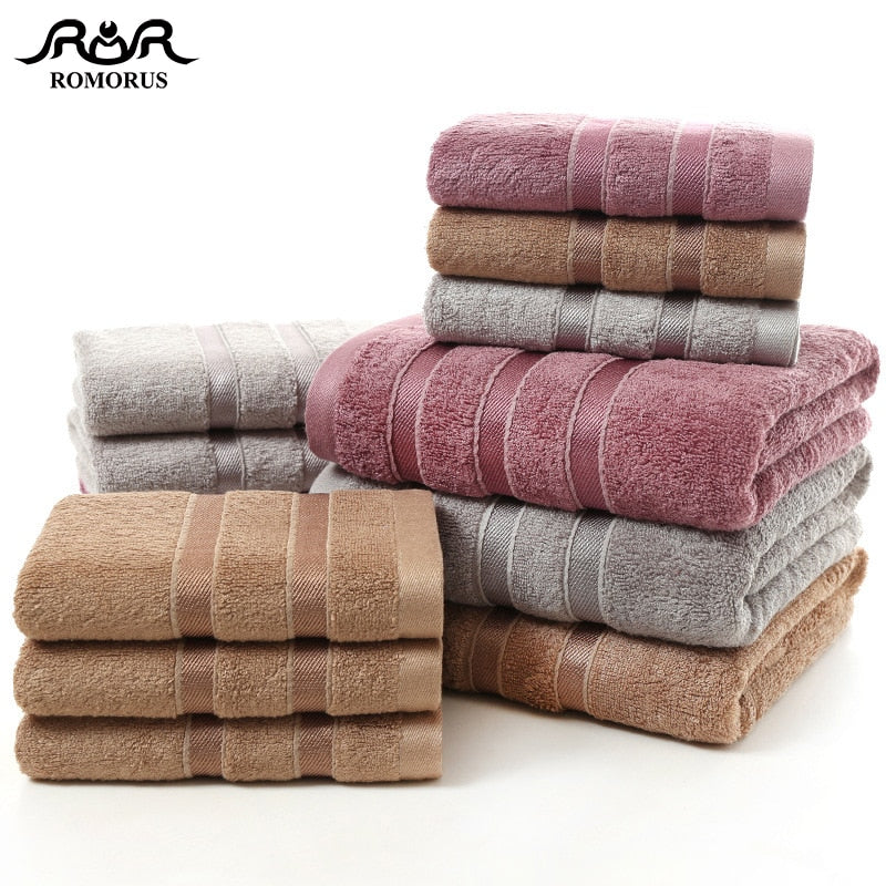 ROMORUS Bamboo Fiber Bath Towel Set