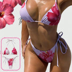 Bikini Swimwear Set, Sexy Separated Bikini, Beach Vacation Tie-up Halter Swimsuit - Classyfashion24.com