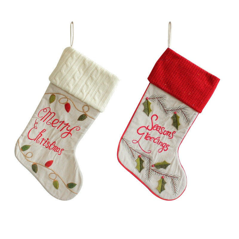 Knitted Christmas Socks Candy Gift Bags