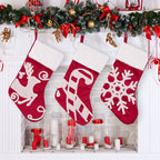 Snowflake Christmas Socks Gift Bags