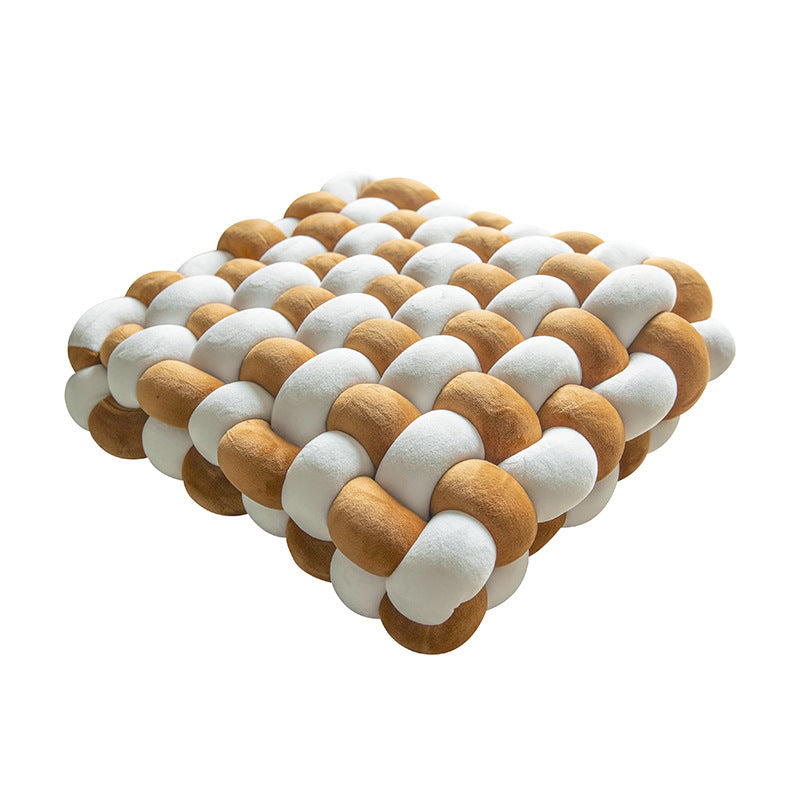 Seat cushion square woven pillow household plush cushion sofa bay window decorative pad