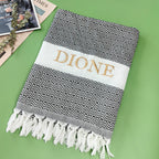 Turkish Striped Fringe Beach Towel – Quick Dry - Classyfashion24.com