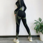 Seamless Yoga Set with Zip-Up Top & Leggings - Classyfashion24.com