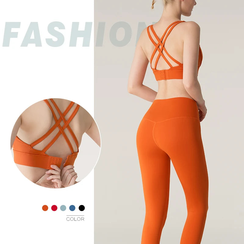 2-Piece Yoga Set with Sports Bra & Leggings