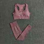Seamless Yoga Set with Crop Top & Leggings