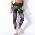 Colorful Printed Seamless Leggings for Women