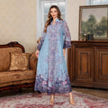Printed Middle Eastern Dress Muslim Women's Fashion Dubai Long Dress Abaya Embroidered Robe - Classyfashion24.com