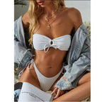 Solid color strapless bikini - Classyfashion24.com