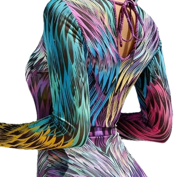 One-Piece Swimsuit Long Sleeve Sexy Fitted Women's Swimwear - Classyfashion24.com
