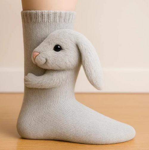 Women's Cute Sloth Pattern Thick & Warm Winter Knit Socks featuring a playful sloth design for cozy comfort.