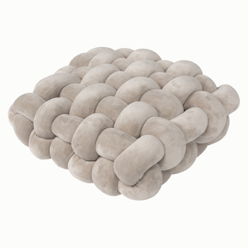 Seat cushion square woven pillow household plush cushion sofa bay window decorative pad