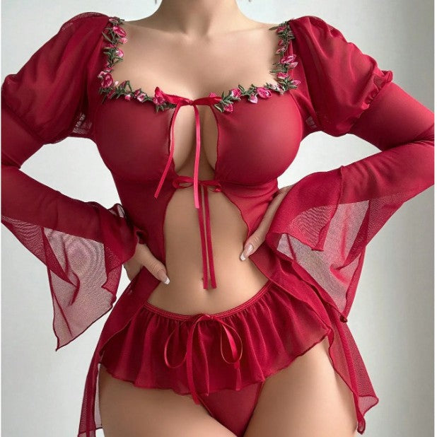 Lace Mesh Lingerie Set for Women