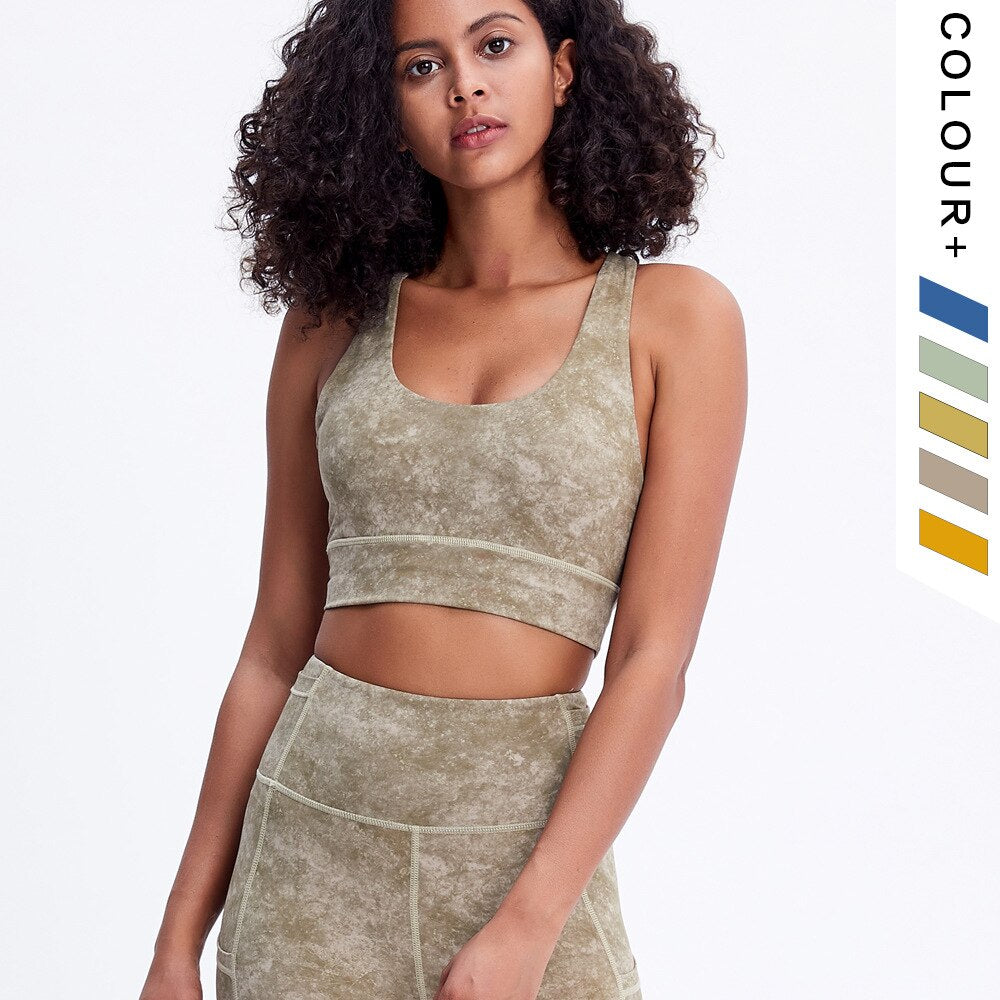 5-Color Tie-Dye Yoga Set with Sports Bra