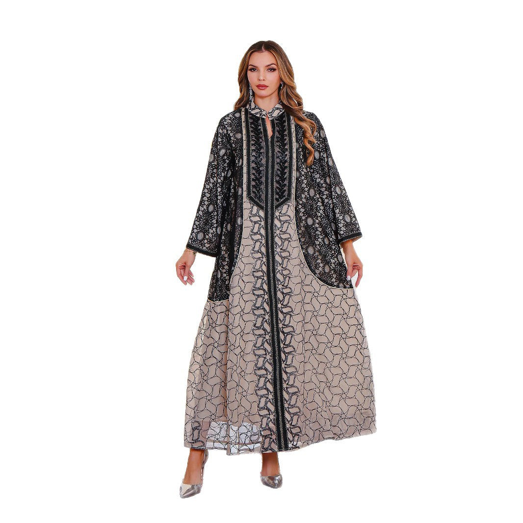 Embroidered robe Middle Eastern clothing Muslim women's clothing - Classyfashion24.com