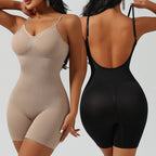 Body Shaping Bodysuit by classyfashionz featuring a backless design, available in nude and black, with full body compression.