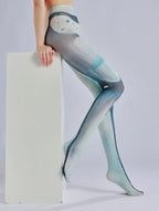 Dark Patterned Pantyhose – Personalized Ink Flow Velvet Stockings