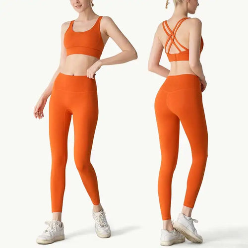 2-Piece Yoga Set with Sports Bra & Leggings