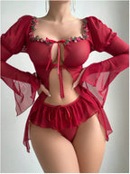 Lace Mesh Lingerie Set for Women