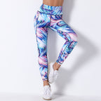 Colorful Printed Seamless Leggings for Women