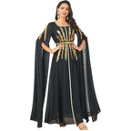 Fashion Evening Dress Arabic Women's Long Robe Extra Long Sleeve Muslim Dress - Classyfashion24.com