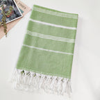 Turkish Striped Fringe Beach Towel – Quick Dry - Classyfashion24.com