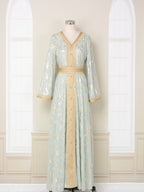 Evening Dress Muslim Dress Bottom Grab Flower Gold Stamping Fashion Robe - Classyfashion24.com