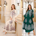 Middle Eastern Muslim Long Robe Women's Dubai Turkey Women's Beaded Large Robe Export - Classyfashion24.com