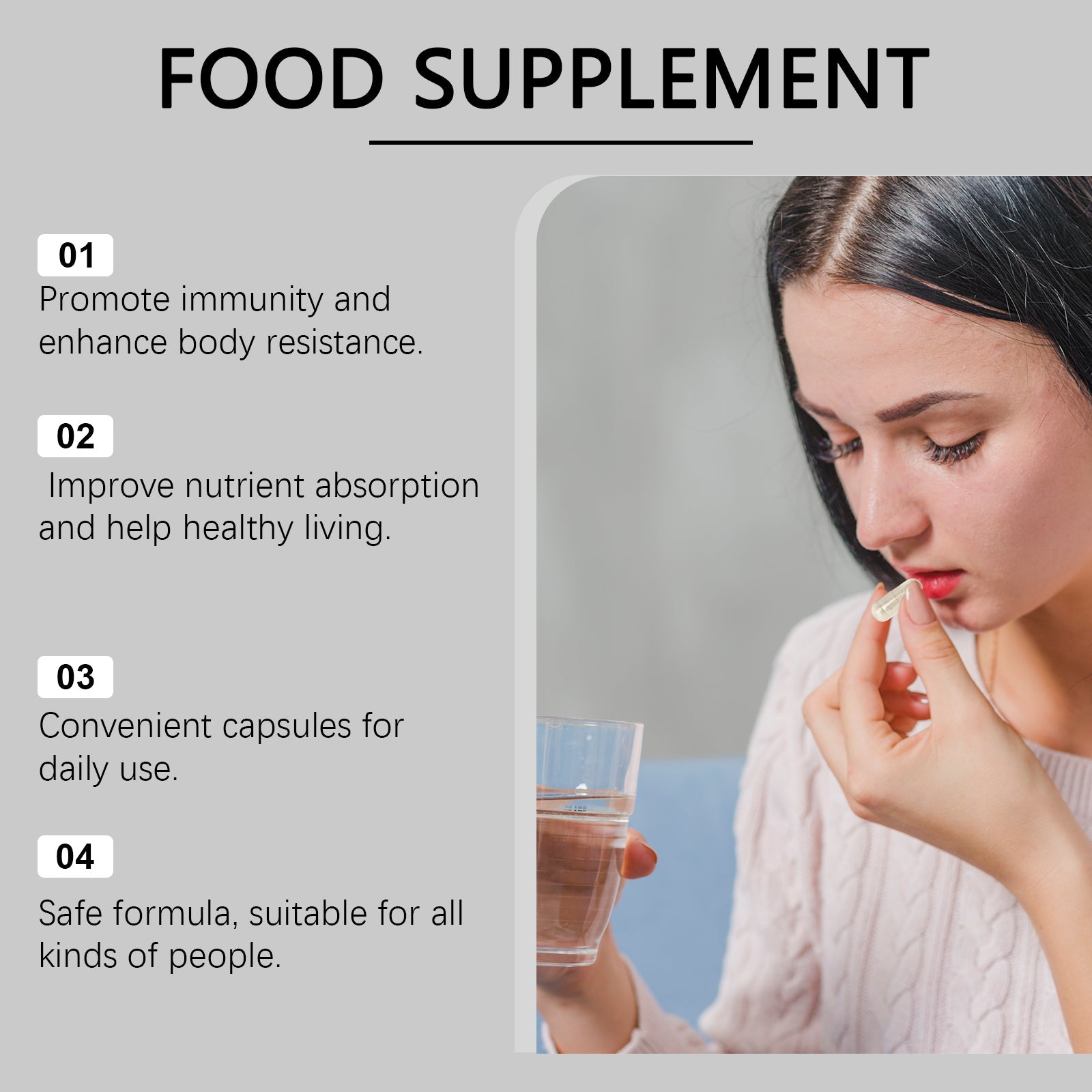 Body Support Food Supplement Capsules – With Vitamin C & Glycerin
