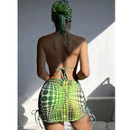 Strap up backless swimsuit for women - Classyfashion24.com