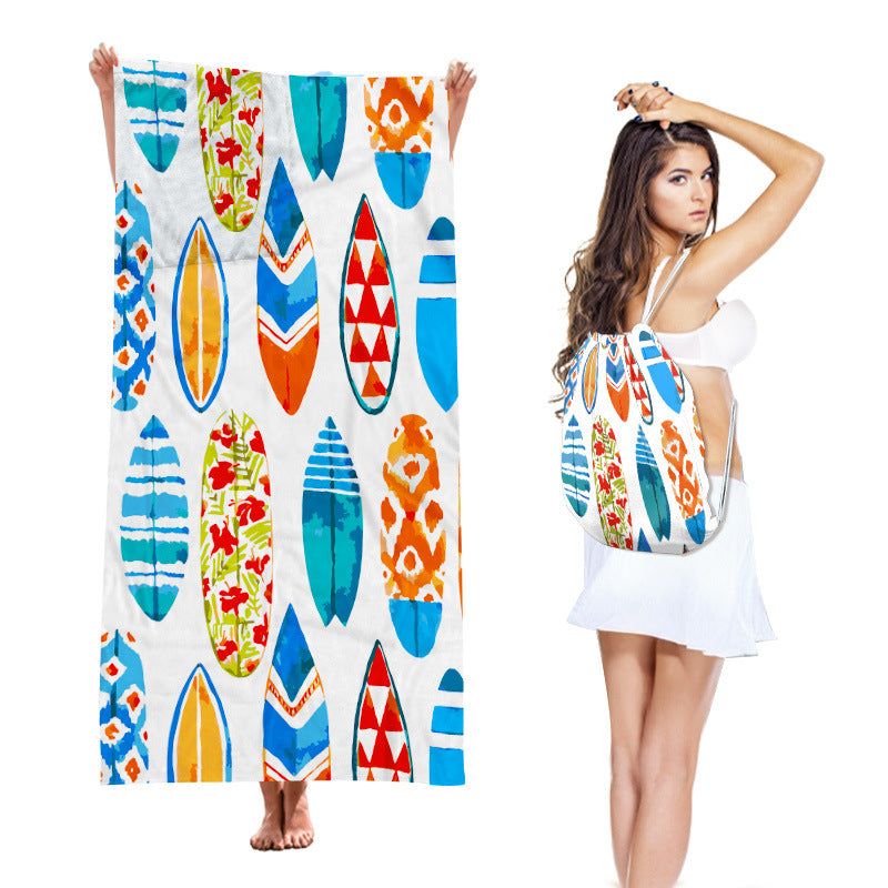 Two-in-One Beach Towel Backpack with Storage
