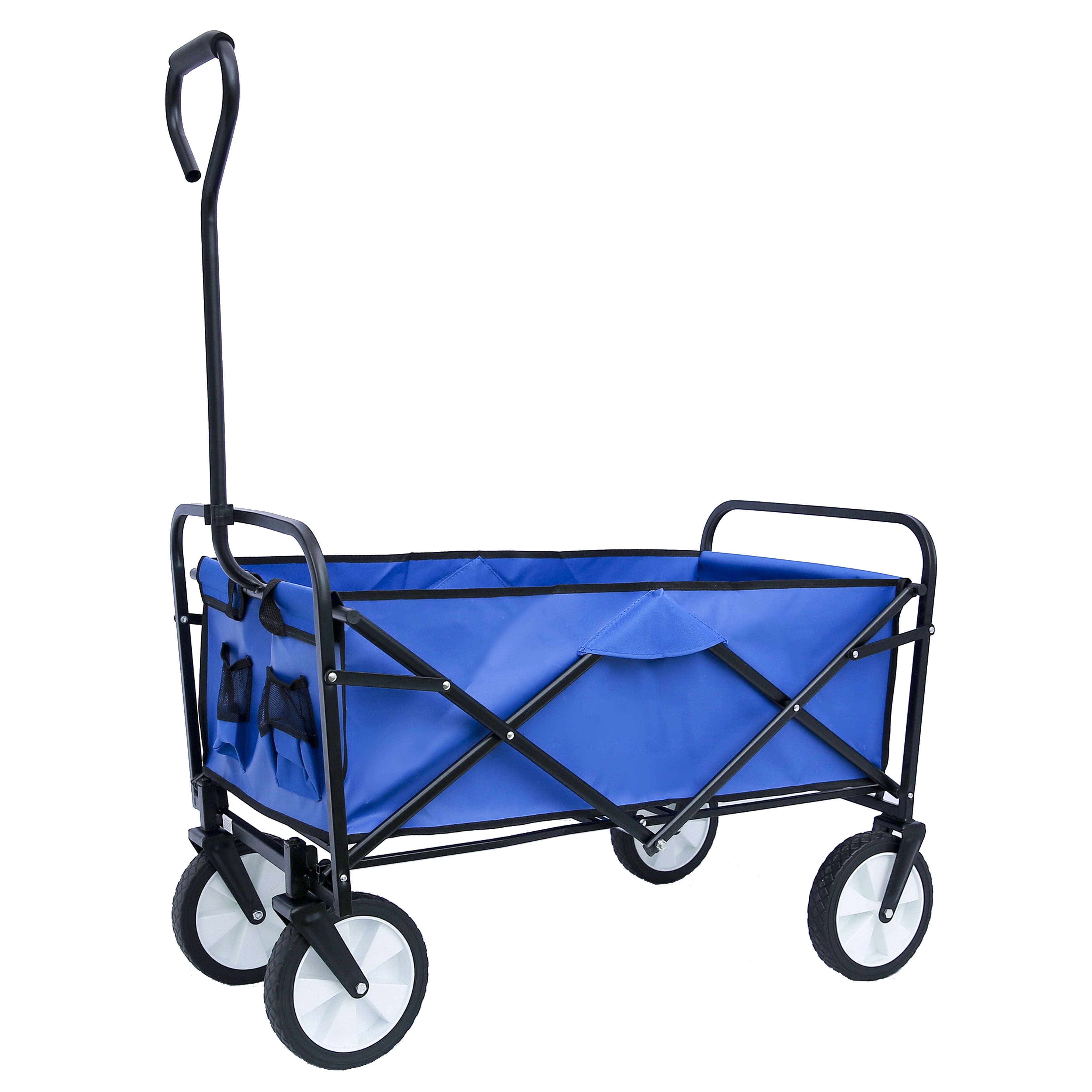 Heavy Duty Folding Utility Wagon – Collapsible All-Terrain Garden & Beach Cart