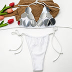 Bikini Swimwear with Sequins, Flashy Two-Piece Sexy Swim Suit - Classyfashion24.com