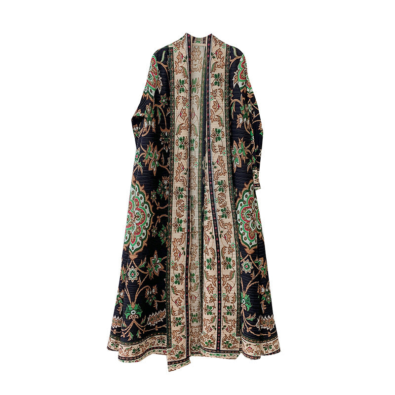 Muslim Middle Eastern women's pleated dress evening gown Dubai women's lace up robe - Classyfashion24.com