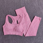 Seamless Yoga Set with Crop Top & Leggings
