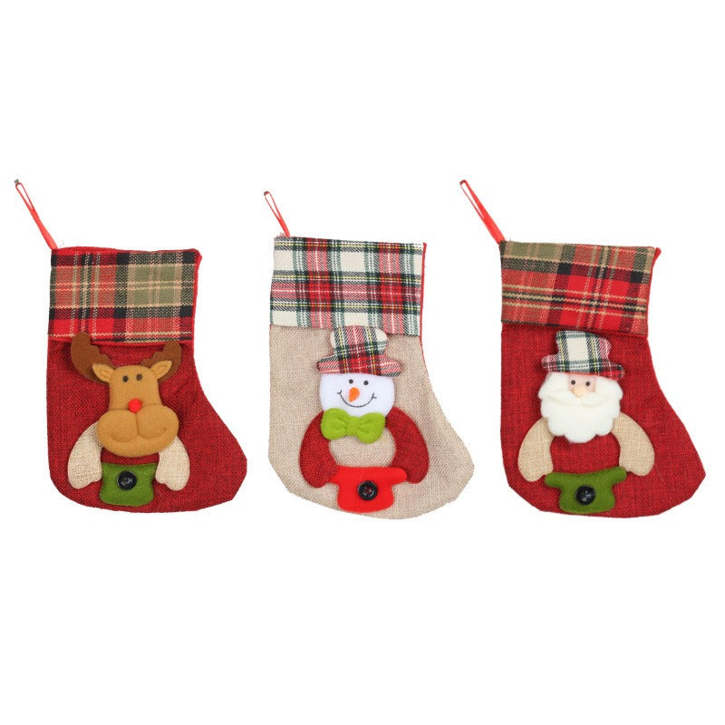 Santa Claus Christmas Tree Sock Pendant