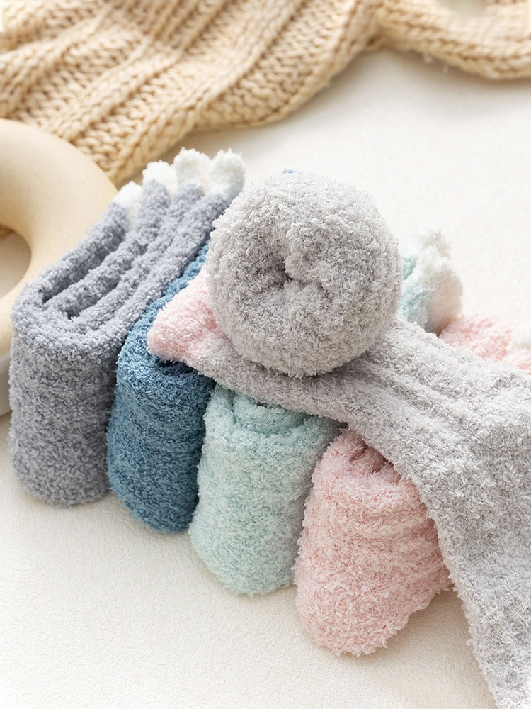 Coral Plush Kids Winter Floor Socks - Classyfashion24.com